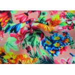 Twill Polyester Fabric / Patterned Printed Polyester With Heat Transfer for sale