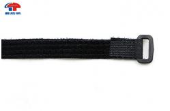 China Easy Release And Refastening Black Hook and Loop Cinch Straps With Buckle supplier