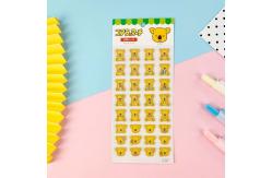 China Non Toxic Cartoon Sticker Sheet 1.25mm Puffy 3d Stickers Soft Elastic supplier