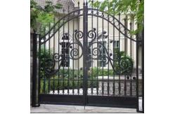 China Modern Style Iron Main Gate Designs Steel Picket Fence Gate supplier