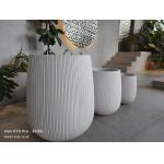 Smooth Surface Fiberclay Planter For Customed Plant Display Options for sale