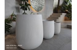 China Smooth Surface Fiberclay Planter For Customed Plant Display Options supplier