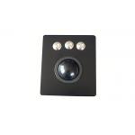 Mechanical Trackball Industrial Pointing Device Vandal Proof With Black Titanium Plate for sale