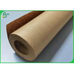 30 * 1200inch Virgin 70gsm To 400gsm Brown Kraft Paper Rolls For Packing for sale