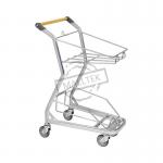 High Quality Metal Wire Shopping Cart Hot Selling Double Basket Shopping Cart Trolley for sale