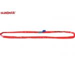 Red 5T Polyester Endless Round Sling EN1492-2 Heavy Duty Recovery Straps With Logo Printed for sale