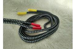 China Handmade Shiny Silicone Ending Rubber Zipper Puller With 3mm Polyester String supplier