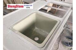 China Grey Color Marine Edge Countertop High Temperature Resistant With Double Sinks supplier