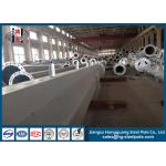 2 Sections 220 KV Power Transmission Poles Steel Power Pole With Bitumen for sale