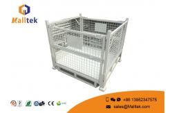 China Warehouse Stackable Pallet Cages Heavy Duty Roll Collapsible Cage Pallet supplier