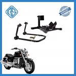 black Iron Movable Motorcycle Stand Anti-Slip Coating Front Head Lift Stand for sale
