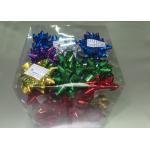 Metallic and Holographic 15 Loop Gift Bow with print logo , hot foil , embroidered for sale