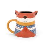 Wholesale 3D Animal Orange Squirrel Shaped Ceramic Milk Mugs Porcelain Christmas Gift With Handpainting for sale