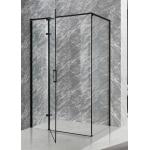 Stylish  Shower Enclosure With Black Aluminium And Clear Glass for sale
