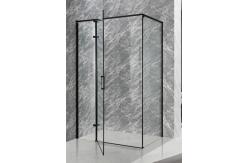 China Stylish  Shower Enclosure With Black Aluminium And Clear Glass supplier