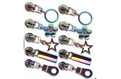 China Colorfast Rainbow Zipper Pulls Slider OEM supplier