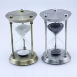Vintage Brass Hourglass 2 Minute 5 Minute Metal Hourglass Sand Timer Sand Clock for sale