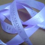 Custom Puff Printed Satin Ribbons Polyester Ribbon With 3D Logo For Packaging & Gifts for sale