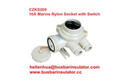 China 10A watertight plastic CZKS202 1144/R/FS marine rotary switch and socket supplier