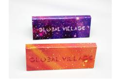 China Hot Stamping Custom Makeup Packaging / Eyeshadow Paper Palette CMYK PMS Printing supplier