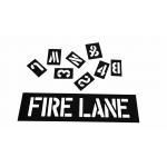 Interlocking Characters PVC Rectangle Black Number And Letter Stencil For Public for sale