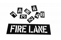 China Interlocking Characters PVC Rectangle Black Number And Letter Stencil For Public supplier