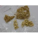 Shiny Golden Zipper Bottom Stop Replacement , Brass Metal Zipper End Stop