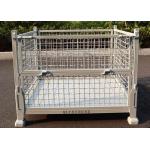 White Stillage Pallet Cage Warehousing Transport With Robust Wire Mesh for sale