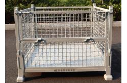 China White Stillage Pallet Cage Warehousing Transport With Robust Wire Mesh supplier