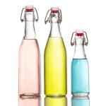 ODM Restaurant 12 Oz Glass Juice Bottles Glass Jar With Hermetic Lids for sale