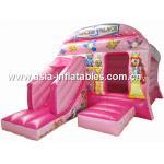 New inflatable princess pink bouncy castle/Commercial Inflatable combo for sale