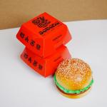 Biodegradable Burger Box Packaging Customized Printing Packaging Cardboard Paper Burger Box
