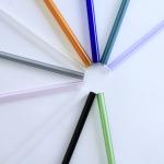 Creative Safe Lead Free Clear Borosilicate Glass Straws for sale