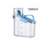 Reusable BPA Free Snap On Clear Plastic Lunch Containers 1600ML Blue
