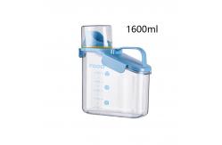 China Reusable BPA Free Snap On Clear Plastic Lunch Containers 1600ML Blue supplier