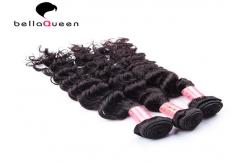China Virgin Mongolian Deep Wave Halo Double Wefted Hair Extensions 8-30 Length supplier