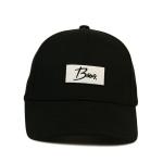 Black 6 Panel Curved Brim Custom Baseball Caps With Plastic Buckle Hats Bsci for sale