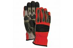 China Synthetic Leather Palm Rescue Extrication Gloves Impact Resistance With Gel Knuckle Padded supplier