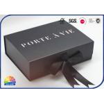 Magnetic Closure CMYK Customzied Foldable Gift Box Matt Lamination With Silk Ribbon