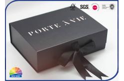 China Magnetic Closure CMYK Customzied Foldable Gift Box Matt Lamination With Silk Ribbon supplier
