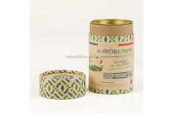 China Biodegradable Cylinder Food Grade Paper Tube Can Packaging With Metal Cover supplier