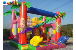 China Full Printing Zoo Bouncy Jumping Castles , Moonwalk Bouncer With PVC tarpaulin supplier