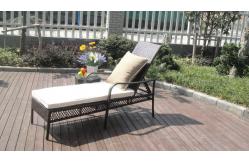 China Wicker Rattan Sun Lounger , Lounge Chair Set For Patio / Balcony supplier