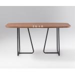 Modern Simple Metal Frame Rectangle Wood Dining Table for sale