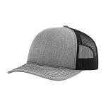 Custom 6 Panel Richardson 112 Snapback Hat Plain Blank Black Mesh Trucker Cap