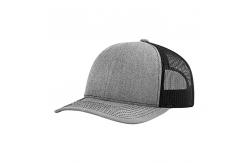 China Custom 6 Panel Richardson 112 Snapback Hat Plain Blank Black Mesh Trucker Cap supplier