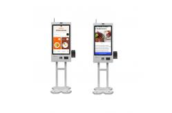 China Capacitive Retail Self Service Kiosk Restaurant Ordering Touch Screen With Thermal Printer supplier