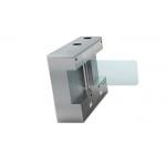 Waist High Pedestrian Barrier Gate 1.2mm Thickness DC24V With Fingerprint Reader for sale