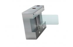 China Waist High Pedestrian Barrier Gate 1.2mm Thickness DC24V With Fingerprint Reader supplier