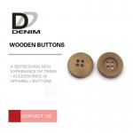 Natural Wood Color Coloured Wooden Buttons For Womens Blazer Coat for sale